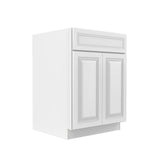 RTA - Park Avenue White - Single Door & Double Drawer Base Cabinet  | 24"W x 34.5"H x 24"D