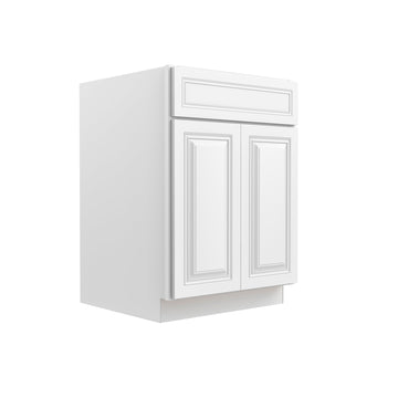 RTA - Park Avenue White - Single Door & Double Drawer Base Cabinet  | 24