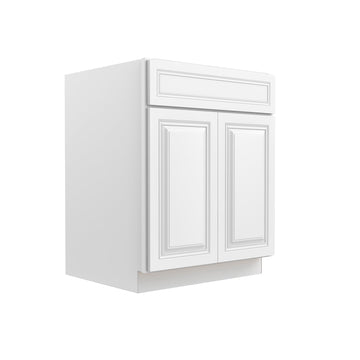 RTA - Park Avenue White - Single Door & Double Drawer Base Cabinet  | 27