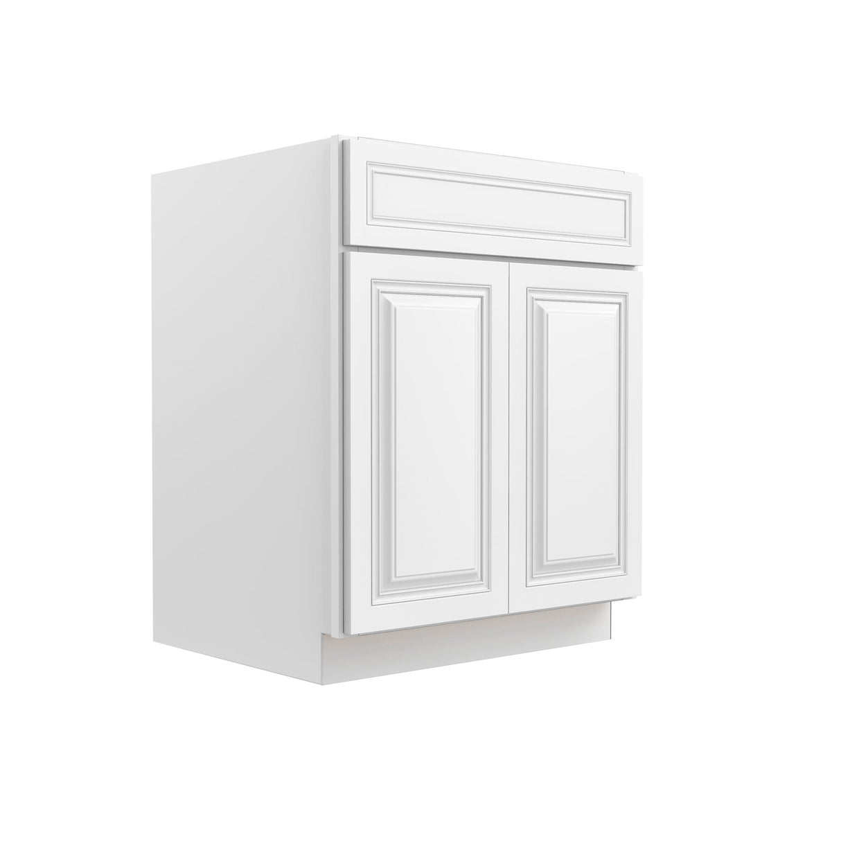RTA - Park Avenue White - Single Door & Double Drawer Base Cabinet  | 27"W x 34.5"H x 24"D