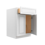 Park Avenue White - Double Door Base Cabinet | 24"W x 34.5"H x 24"D