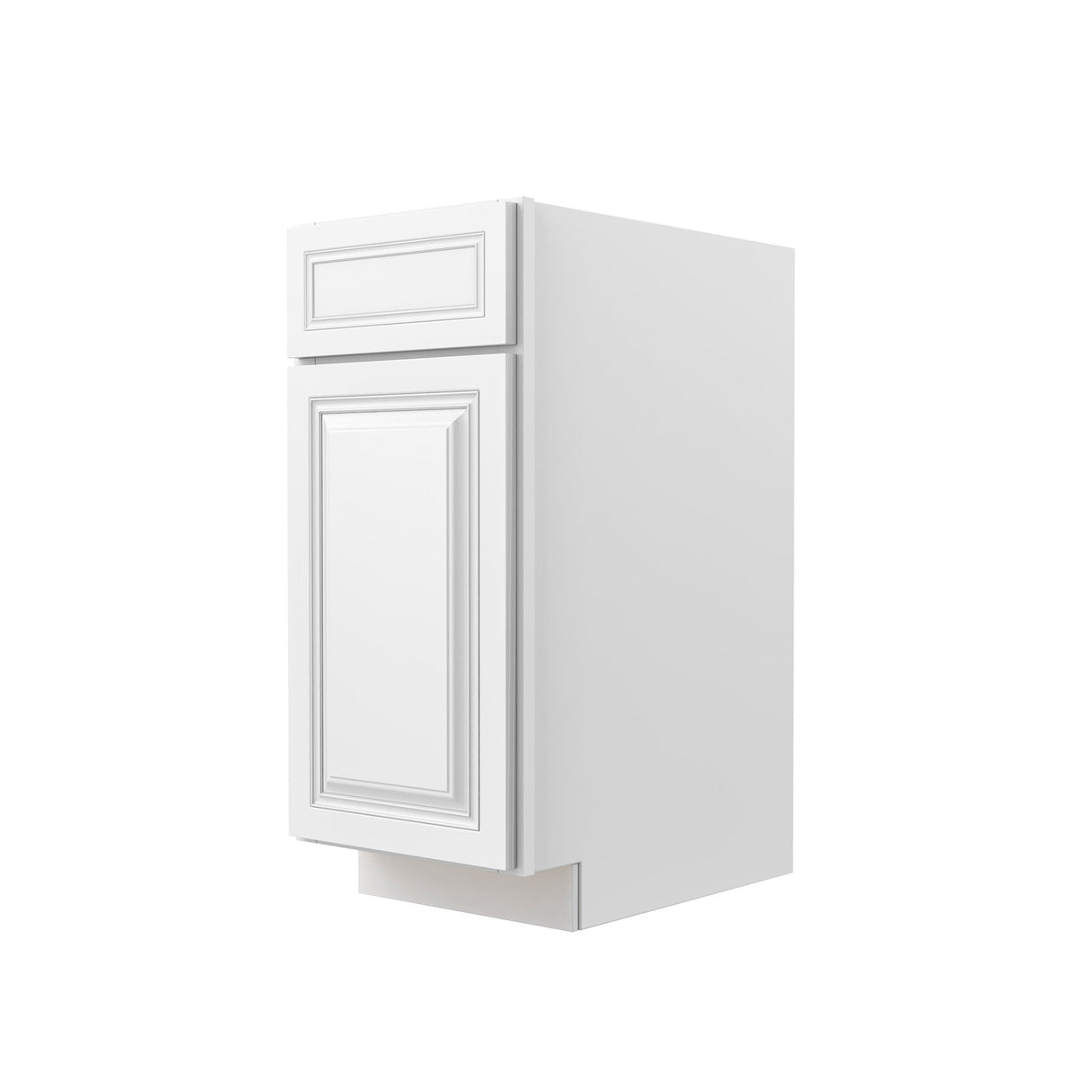 RTA - Park Avenue White - Single Door & Drawer Base Cabinet | 15"W x 34.5"H x 24"D