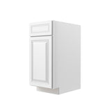 Park Avenue White - Single Door Base Cabinet | 15"W x 34.5"H x 24"D