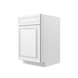 RTA - Park Avenue White - Single Door & Drawer Base Cabinet | 21"W x 34.5"H x 24"D