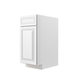 RTA - Park Avenue White - Single Door & Drawer Base Cabinet | 15"W x 34.5"H x 24"D