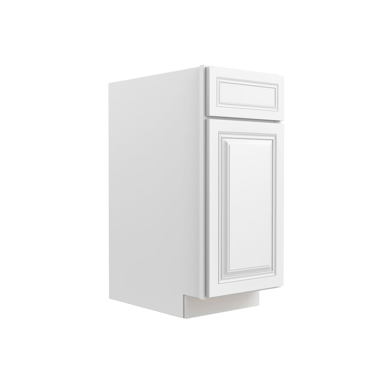 RTA - Park Avenue White - Single Door & Drawer Base Cabinet | 15"W x 34.5"H x 24"D