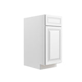 RTA - Park Avenue White - Single Door & Drawer Base Cabinet | 15"W x 34.5"H x 24"D