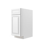 Park Avenue White - Single Door Base Cabinet | 15"W x 34.5"H x 24"D
