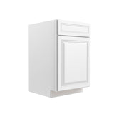 RTA - Park Avenue White - Single Door & Drawer Base Cabinet | 21"W x 34.5"H x 24"D