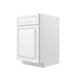 RTA - Park Avenue White - Single Door & Drawer Base Cabinet | 21"W x 34.5"H x 24"D