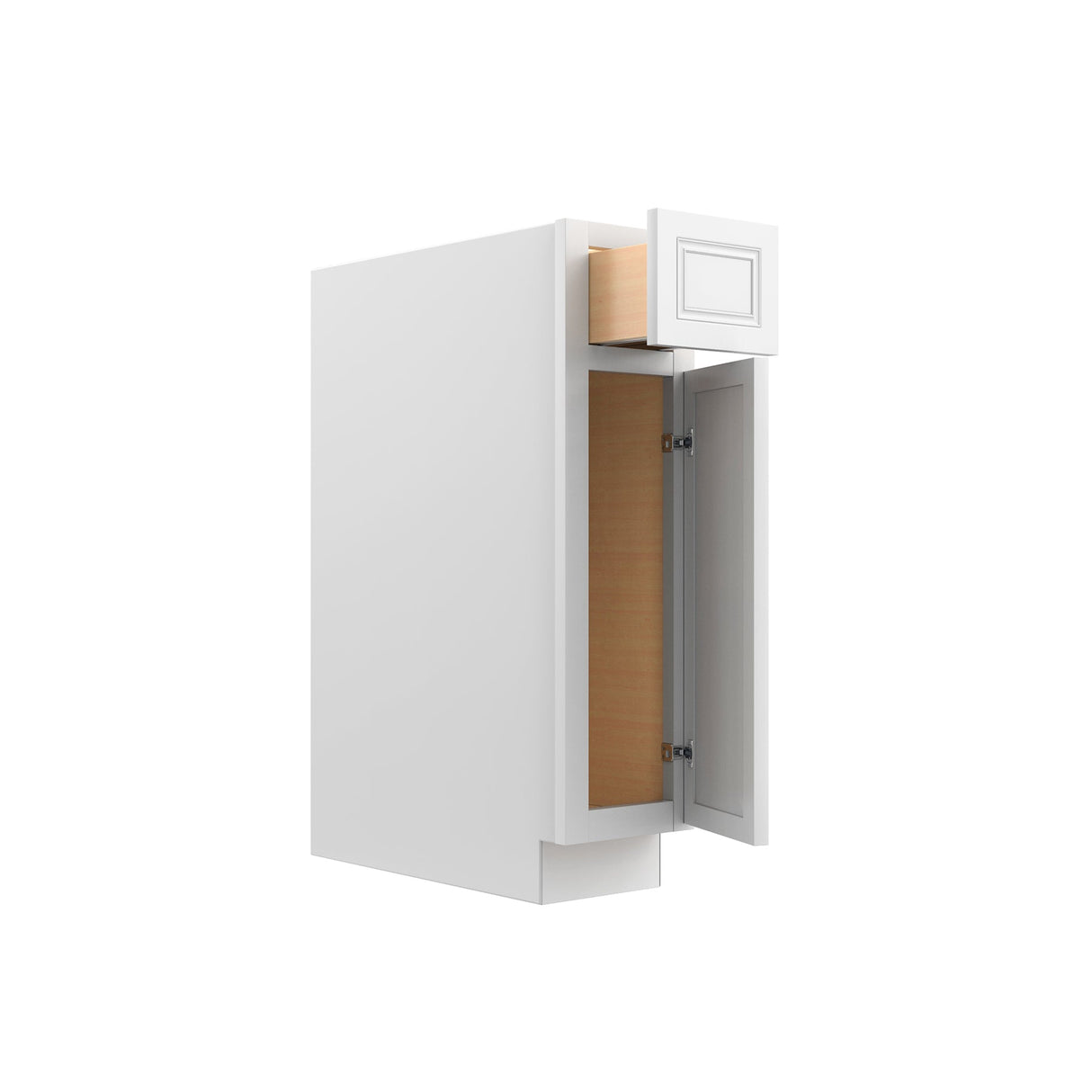 RTA - Park Avenue White - Single Door & Drawer Base Cabinet | 9"W x 34.5"H x 24"D