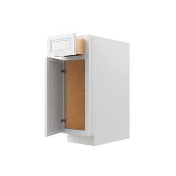 RTA - Park Avenue White - Single Door & Drawer Base Cabinet | 12"W x 34.5"H x 24"D