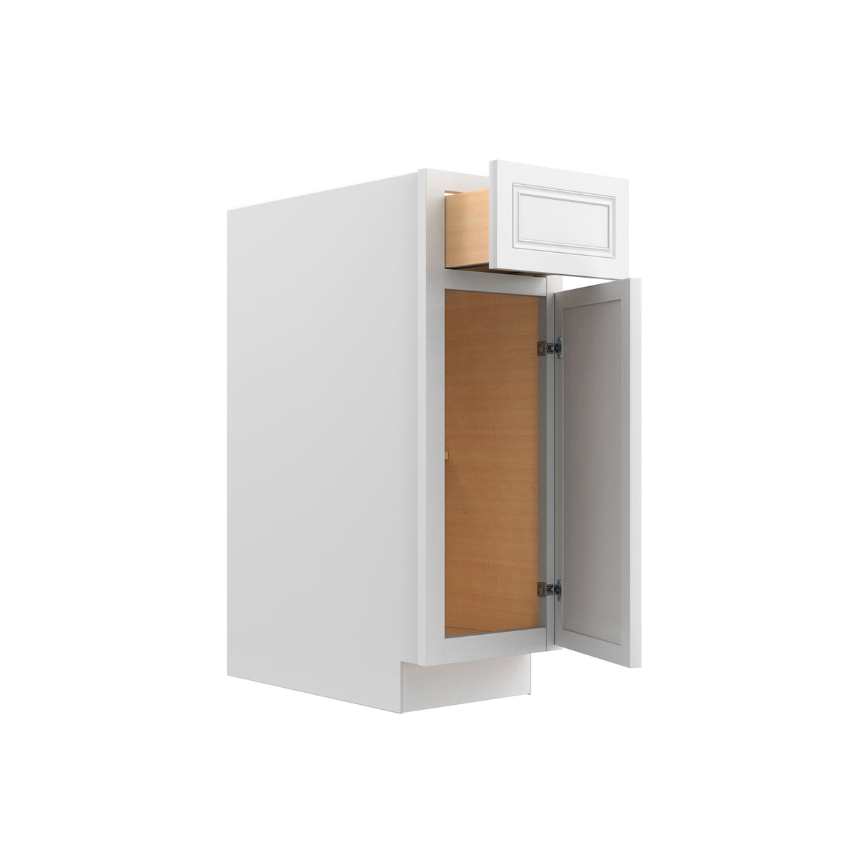 Park Avenue White - Single Door & Drawer Base Cabinet | 12"W x 34.5"H x 24"D