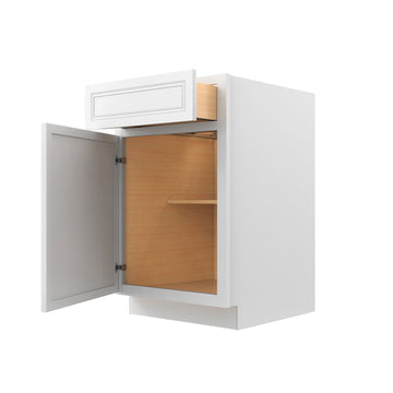 RTA - Park Avenue White - Single Door & Drawer Base Cabinet | 21"W x 34.5"H x 24"D
