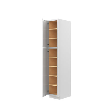 RTA - Park Avenue White - Single Door Utility Cabinet | 15"W x 84"H x 24"D