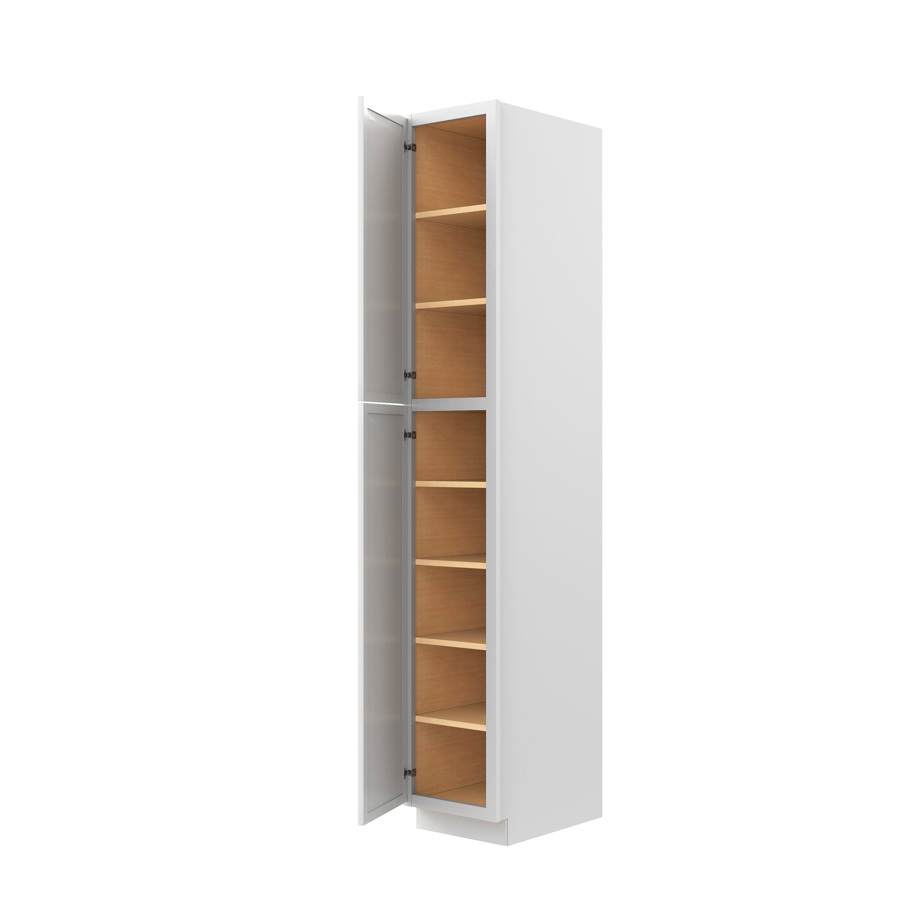 RTA - Park Avenue White - Single Door Utility Cabinet | 15"W x 90"H x 24"D