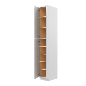 RTA - Park Avenue White - Single Door Utility Cabinet | 15"W x 96"H x 24"D