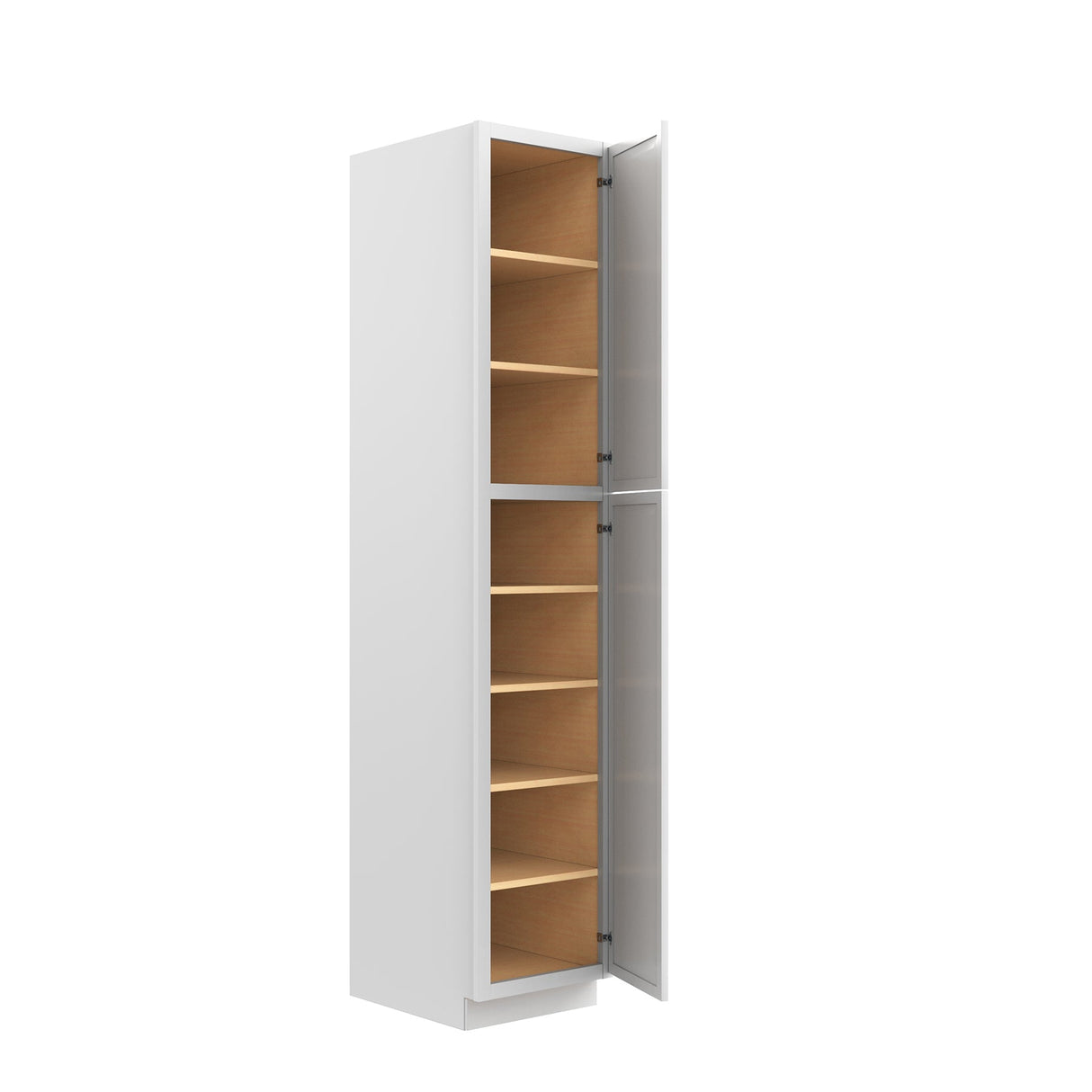 RTA - Park Avenue White - Single Door Utility Cabinet | 18"W x 90"H x 24"D