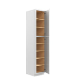 RTA - Park Avenue White - Single Door Utility Cabinet | 18"W x 90"H x 24"D
