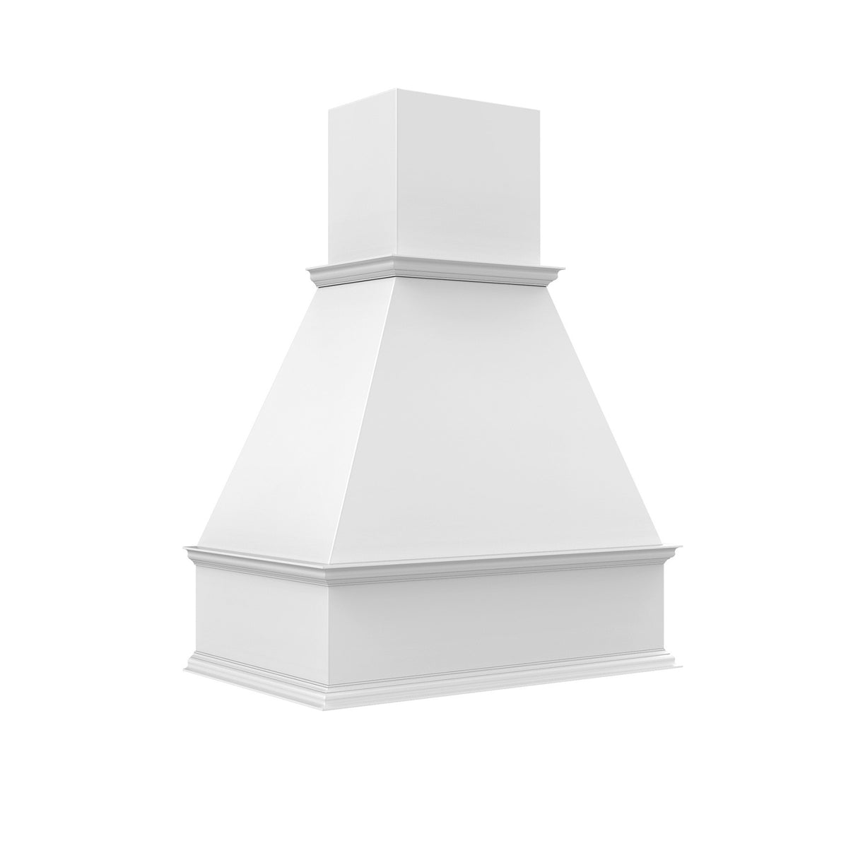 Park Avenue White - Straight Wood Hood | 33"W x 32"H x 21"D