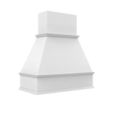 Park Avenue White - Straight Wood Hood | 39"W x 32"H x 21"D