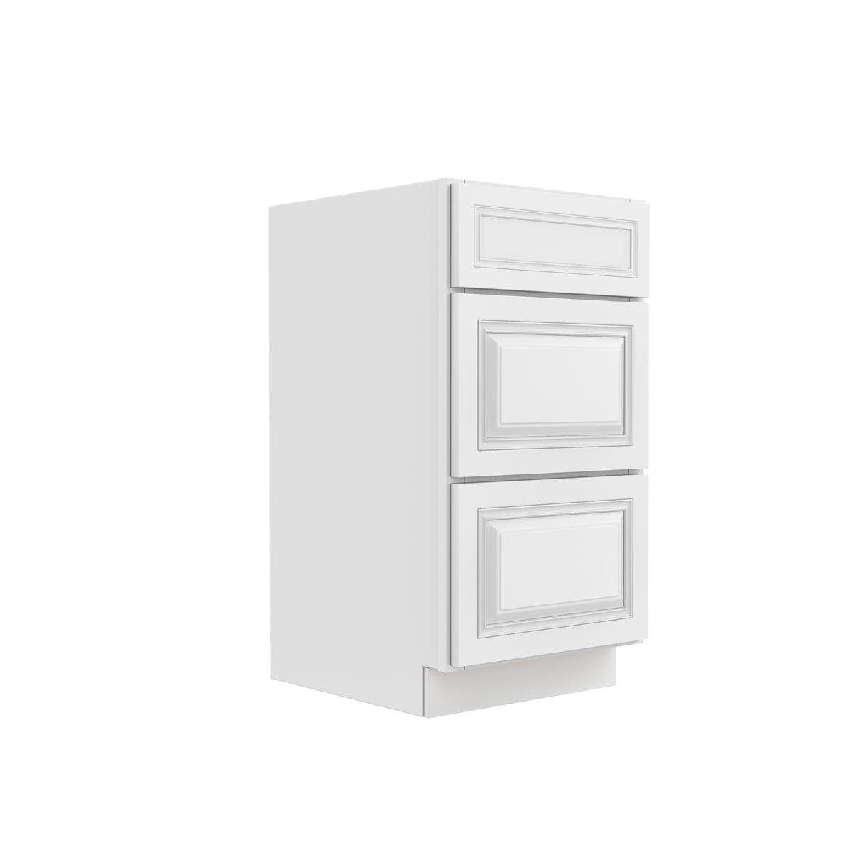 Park Avenue White - Vanity Drawer Base Cabinet | 18"W x 34.5"H x 21"D