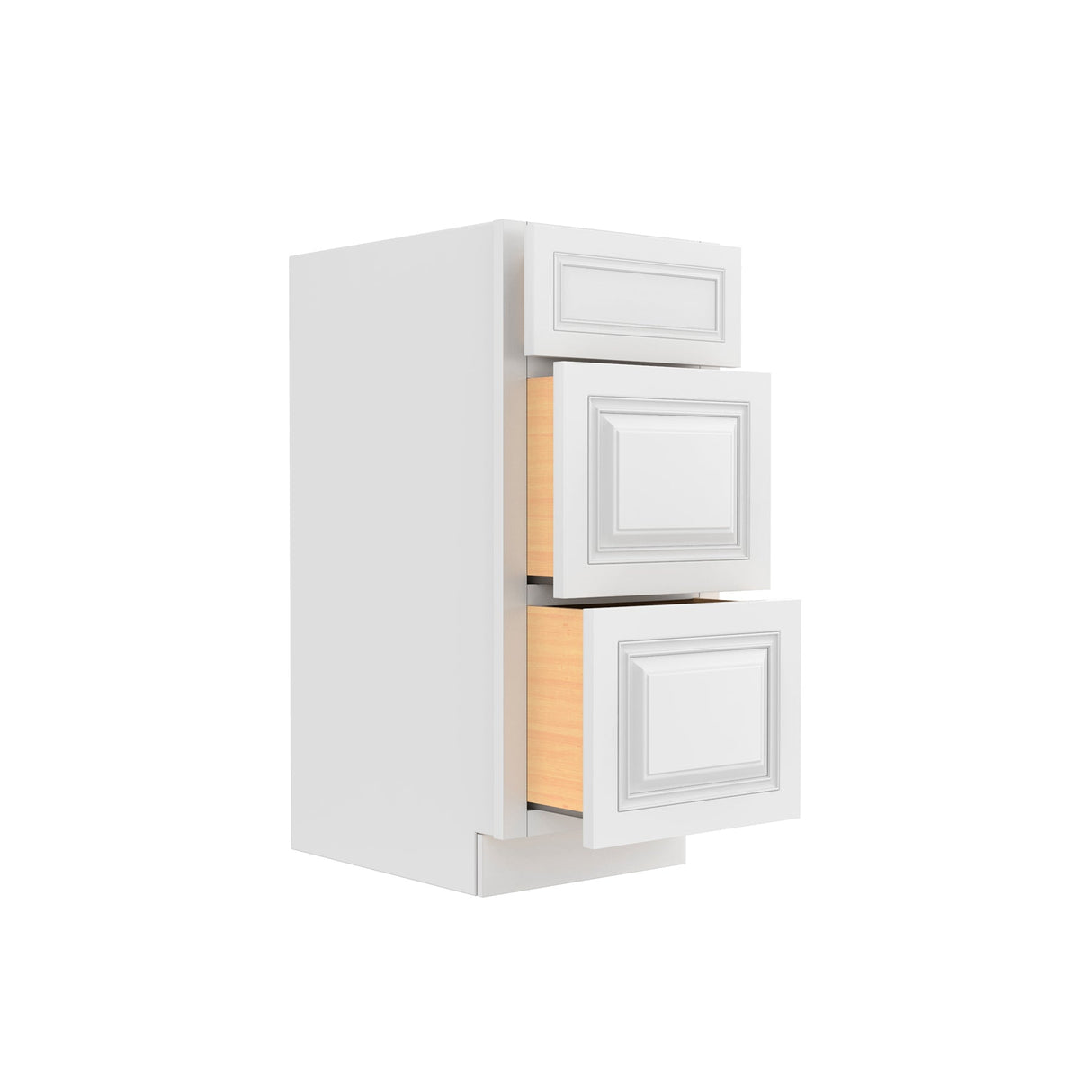 RTA - Park Avenue White - Vanity Drawer Base Cabinet | 15"W x 34.5"H x 21"D