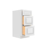 RTA - Park Avenue White - Vanity Drawer Base Cabinet | 15"W x 34.5"H x 21"D