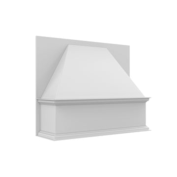 Park Avenue White - Valance Wood Hood | 30"W x 24"H x 8"D