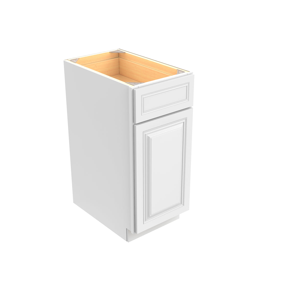 RTA - Park Avenue White - 15"W x 34.5"H x 24"D - Wastebasket Base Cabinet - Full Height