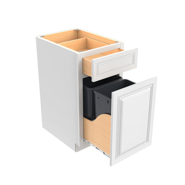Park Avenue White - Waste Basket Cabinet | 18"W x 34.5"H x 24"D