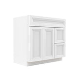 RTA - Richmond White - Vanity Sink Base Cabinet | 36"W x 34.5"H x 21"D