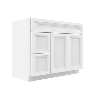 Assembled - Richmond White - Door & Drawer Vanity Cabinet | 42