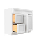RTA - Richmond White - Vanity Sink Base Cabinet | 36"W x 34.5"H x 21"D