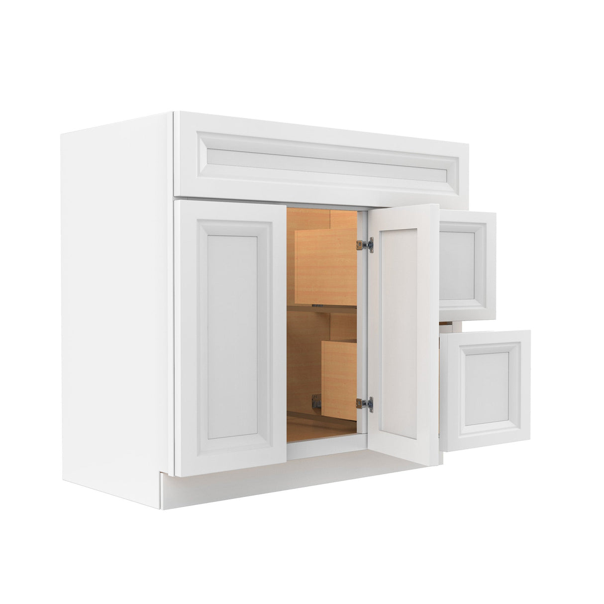 RTA - Richmond White - Vanity Sink Base Cabinet | 36"W x 34.5"H x 21"D