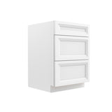 RTA - Richmond White - 3 Drawer Base Cabinet | 24"W x 34.5"H x 24"D