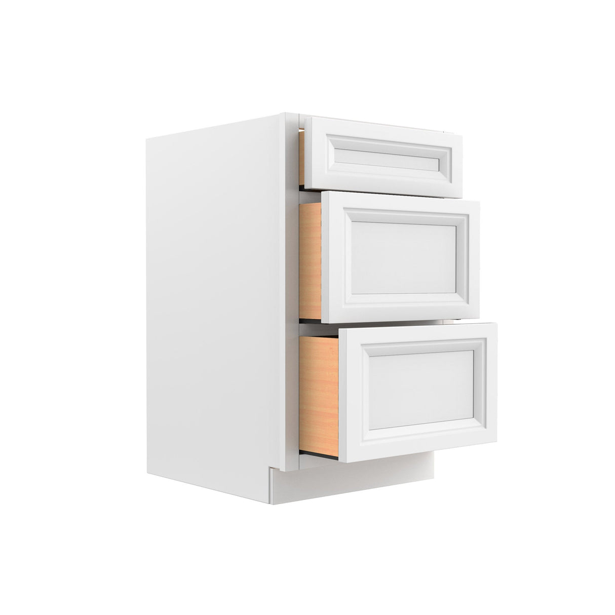 RTA - Richmond White - 3 Drawer Base Cabinet | 21"W x 34.5"H x 24"D