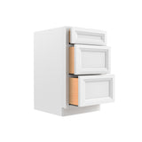 RTA - Richmond White - 3 Drawer Base Cabinet | 21"W x 34.5"H x 24"D
