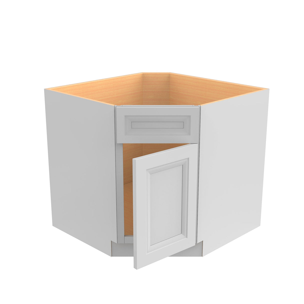 RTA - Richmond White - Diagonal Corner Sink Base Cabinet | 36"W x 34.5"H x 24"D