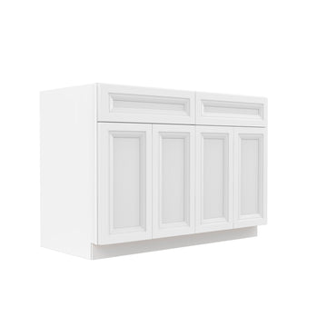 RTA - Richmond White - Double Drawer & 4 Door Base Cabinet | 48
