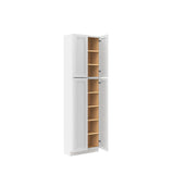 RTA - Richmond White - Double Door Utility Cabinet | 24"W x 84"H x 12"D