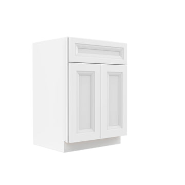 Assembled - Richmond White - Double Door Vanity Sink Base Cabinet | 24