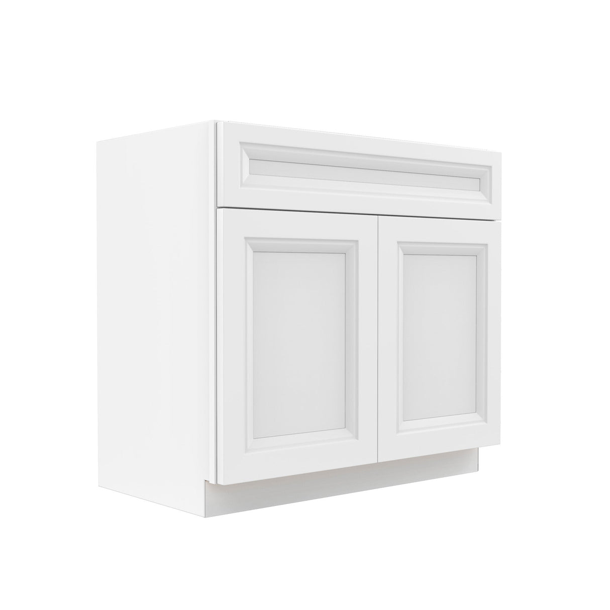 RTA - Richmond White - Double Door Vanity Sink Base Cabinet | 36"W x 34.5"H x 21"D