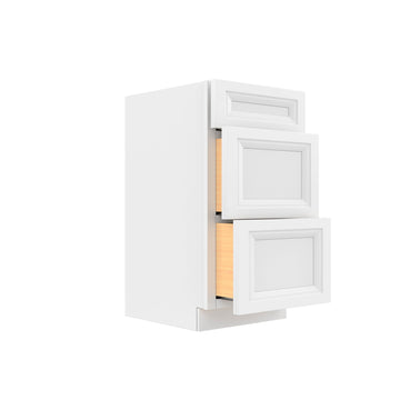 Assembled - Richmond White - Vanity Drawer Base Cabinet | 18"W x 34.5"H x 21"D