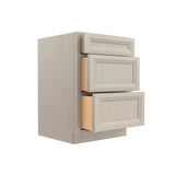 Richmond Stone - 3 Drawer Base Cabinet | 24"W x 34.5"H x 24"D