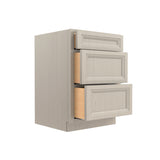 Richmond Stone - 3 Drawer Base Cabinet | 24"W x 34.5"H x 24"D