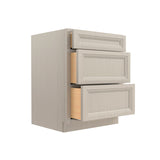 Richmond Stone - 3 Drawer Base Cabinet | 27"W x 34.5"H x 24"D