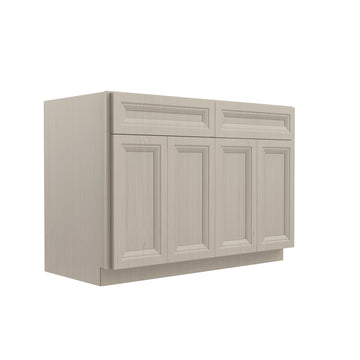 Richmond Stone - Double Drawer Front 4 Door Sink Base Cabinet | 48"W x 34.5"H x 24"D