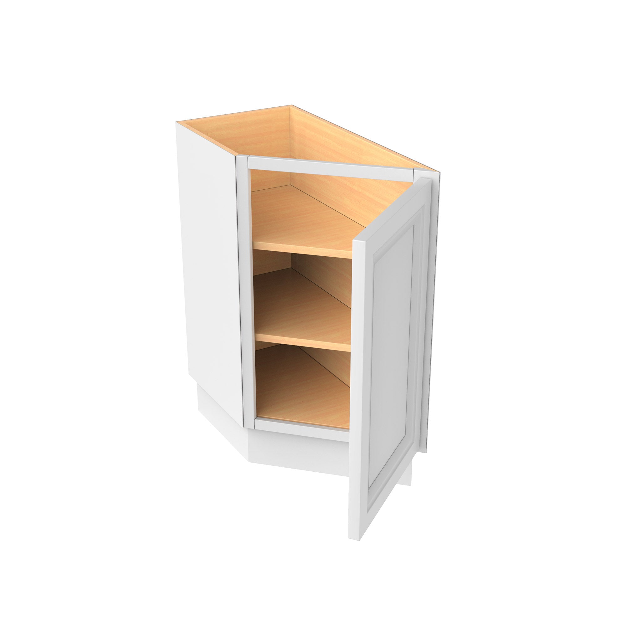 Richmond White 12"W x 34.5"H Angle Base End Cabinet