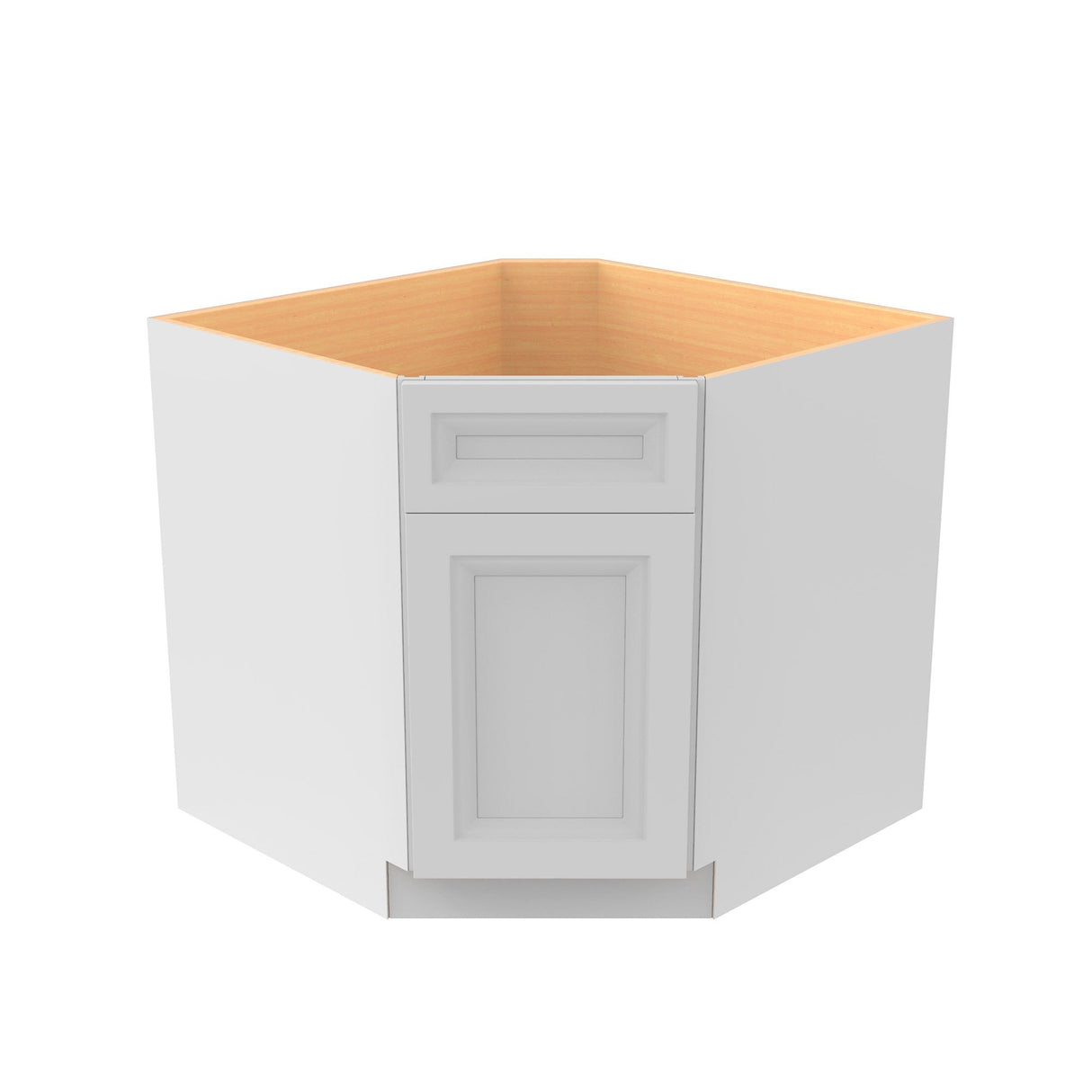 RTA - Richmond White - Diagonal Corner Sink Base Cabinet | 36"W x 34.5"H x 24"D